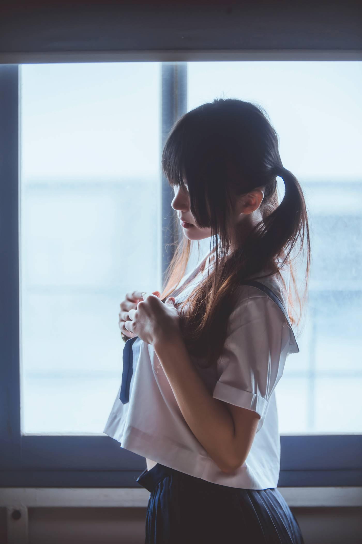 桜桃喵 – NO.78 蓝白水手服 [39P]插图2