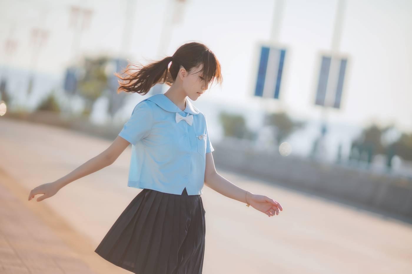 桜桃喵 – NO.123 蔚蓝 [33P]插图5