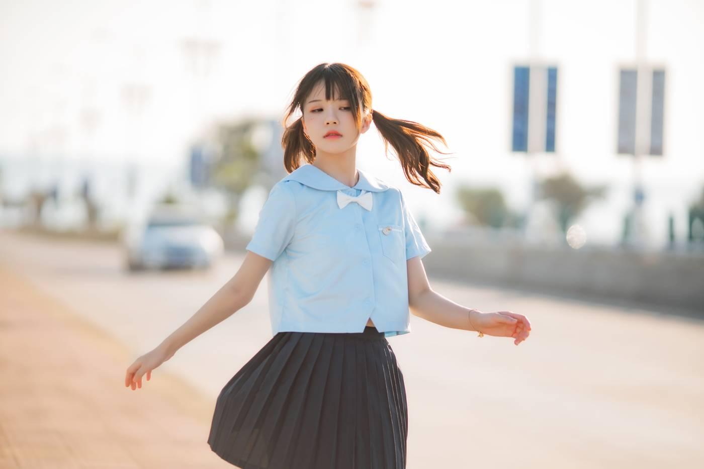桜桃喵 – NO.123 蔚蓝 [33P]插图6