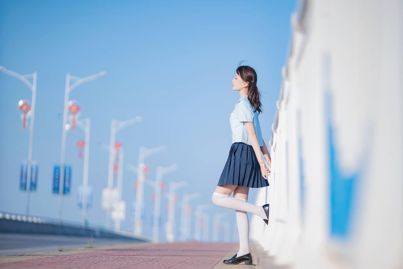桜桃喵 – NO.123 蔚蓝 [33P]插图1