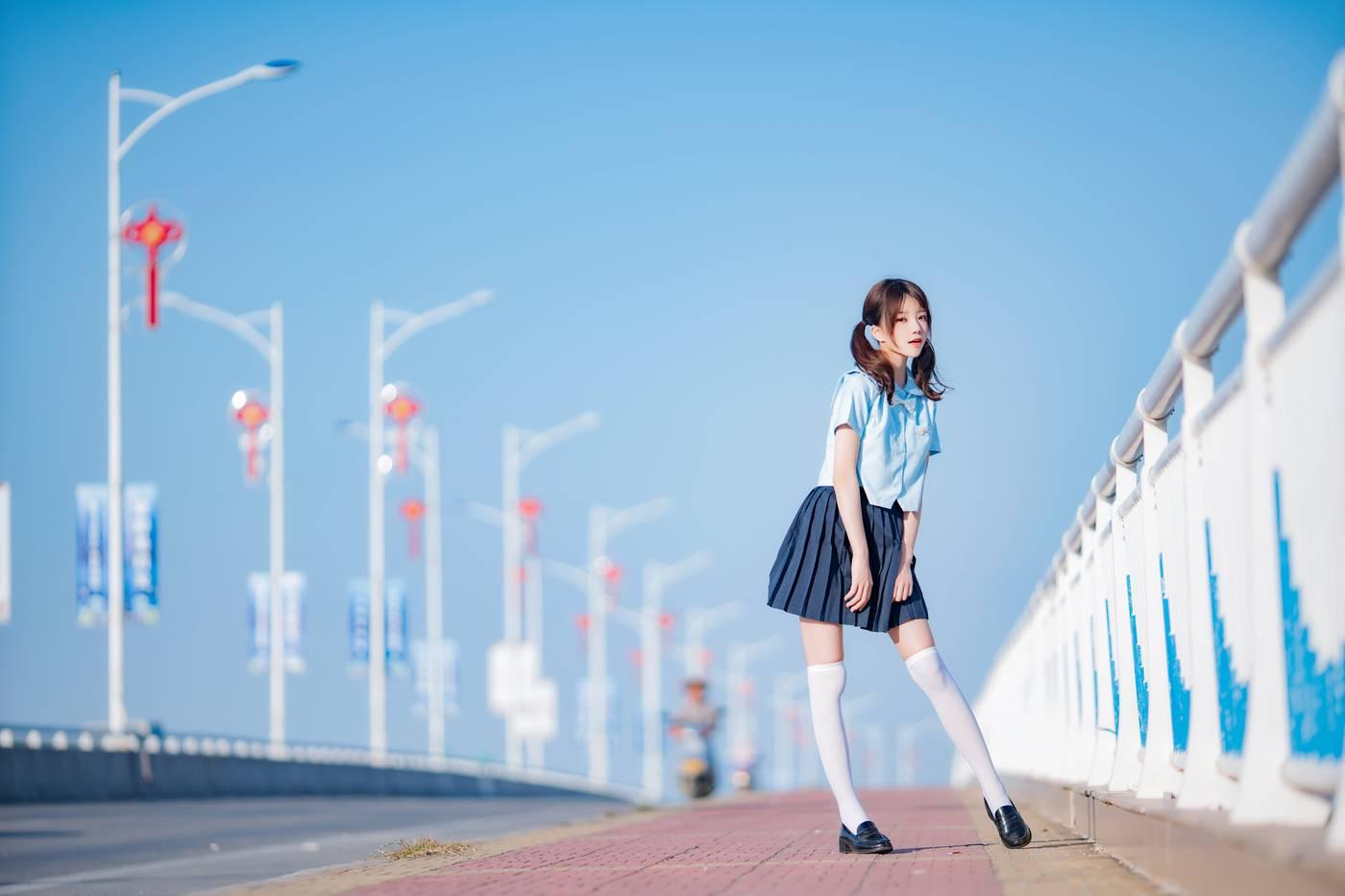 桜桃喵 – NO.123 蔚蓝 [33P]插图3