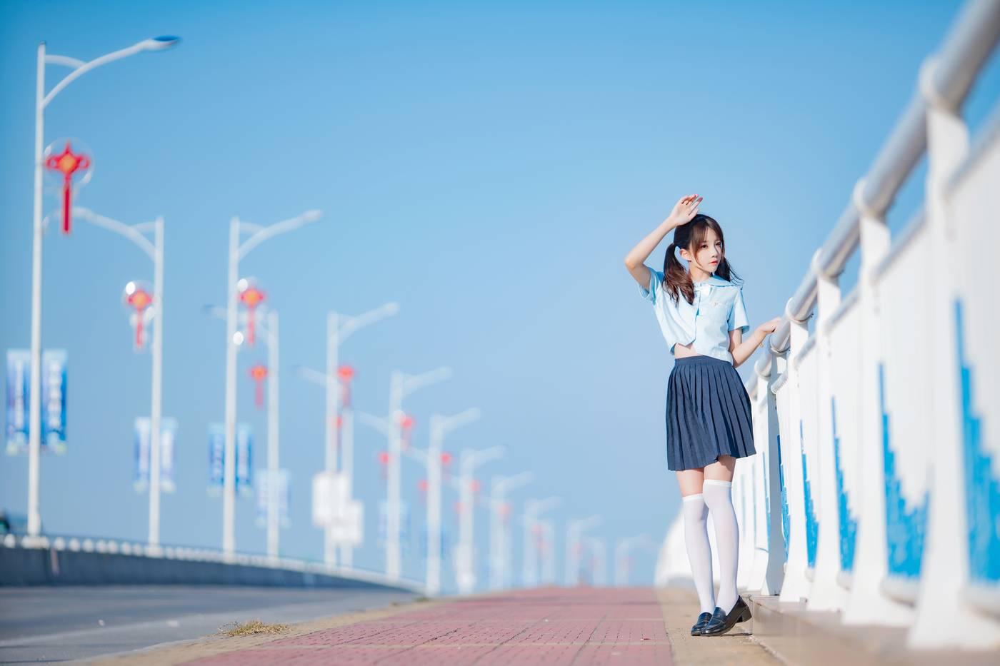 桜桃喵 – NO.123 蔚蓝 [33P]插图5