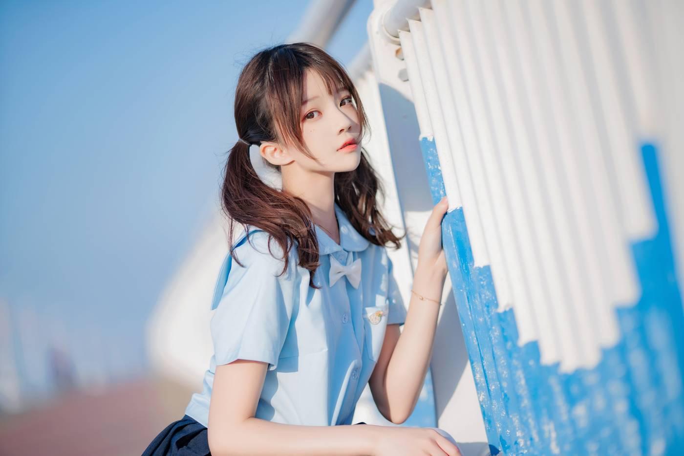 桜桃喵 – NO.123 蔚蓝 [33P]插图9