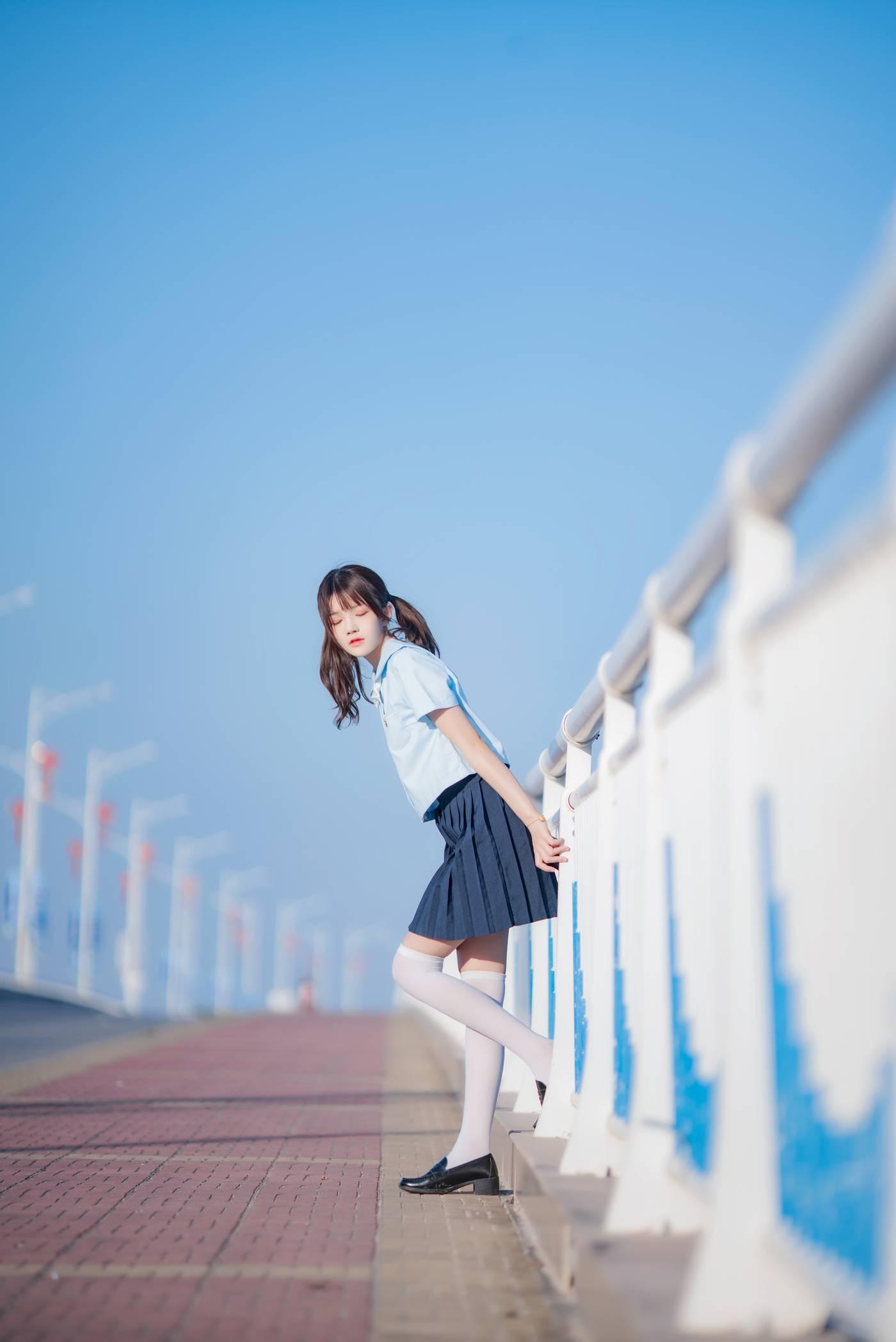 桜桃喵 – NO.123 蔚蓝 [33P]插图3