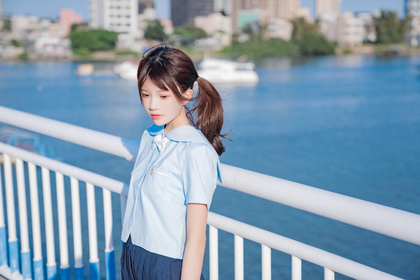 桜桃喵 – NO.123 蔚蓝 [33P]插图4