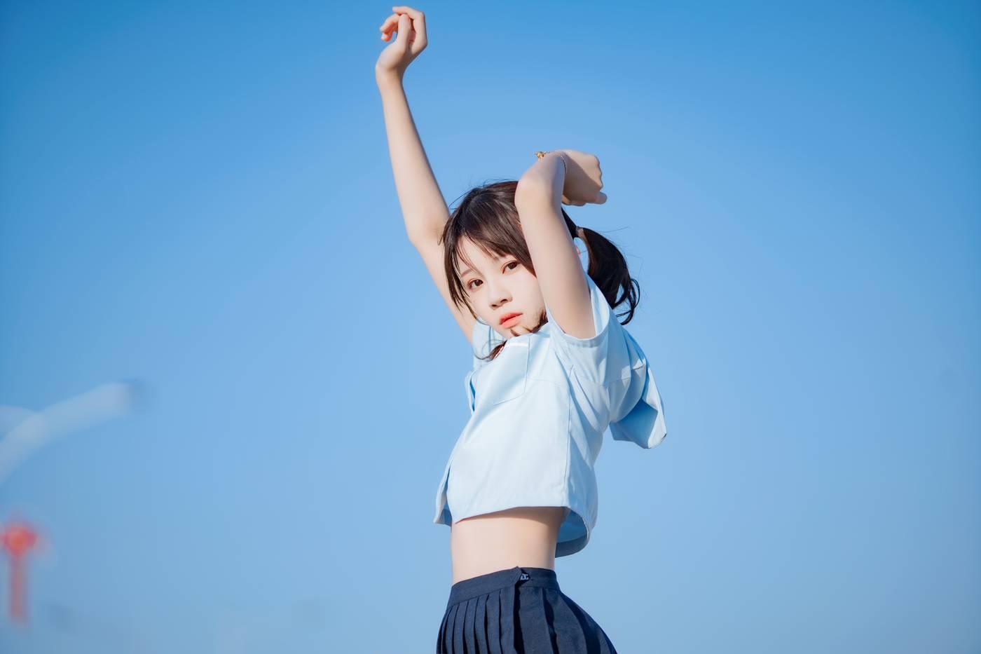 桜桃喵 – NO.123 蔚蓝 [33P]插图5