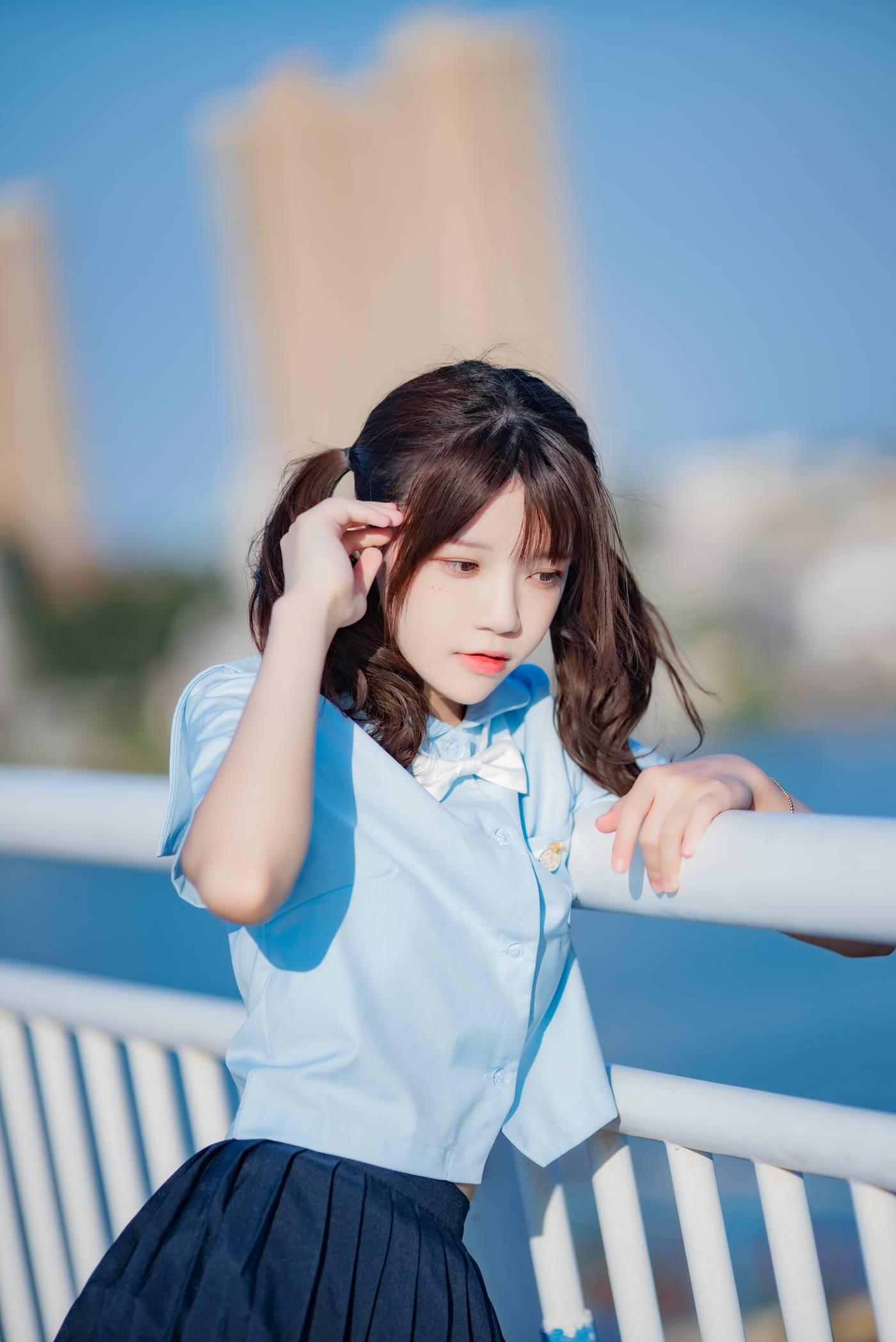 桜桃喵 – NO.123 蔚蓝 [33P]插图7