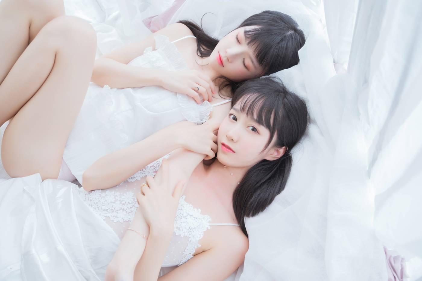 桜桃喵 – NO.47 朝(白裙×白裙) [58P]插图1