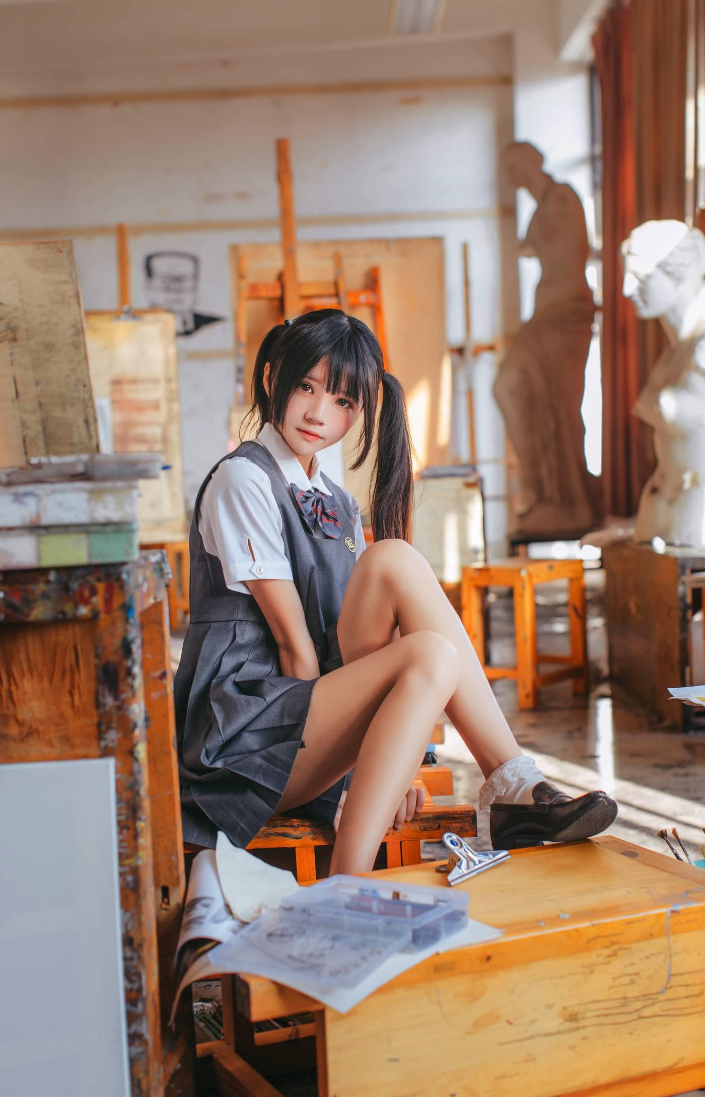 桜桃喵 – NO.67 画室少女 [17P]插图7