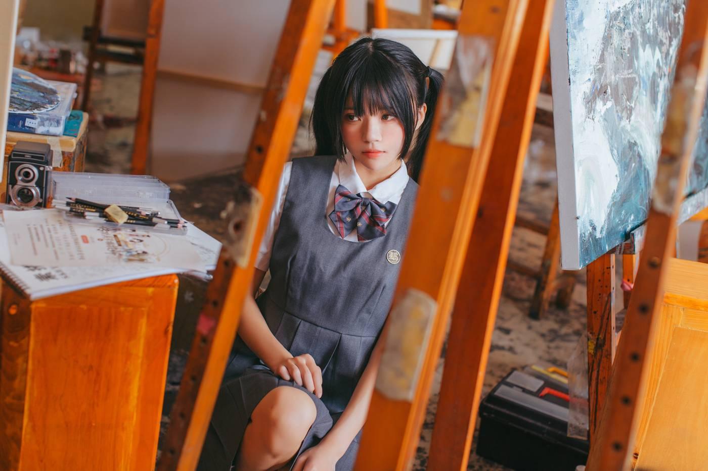 桜桃喵 – NO.67 画室少女 [17P]插图8