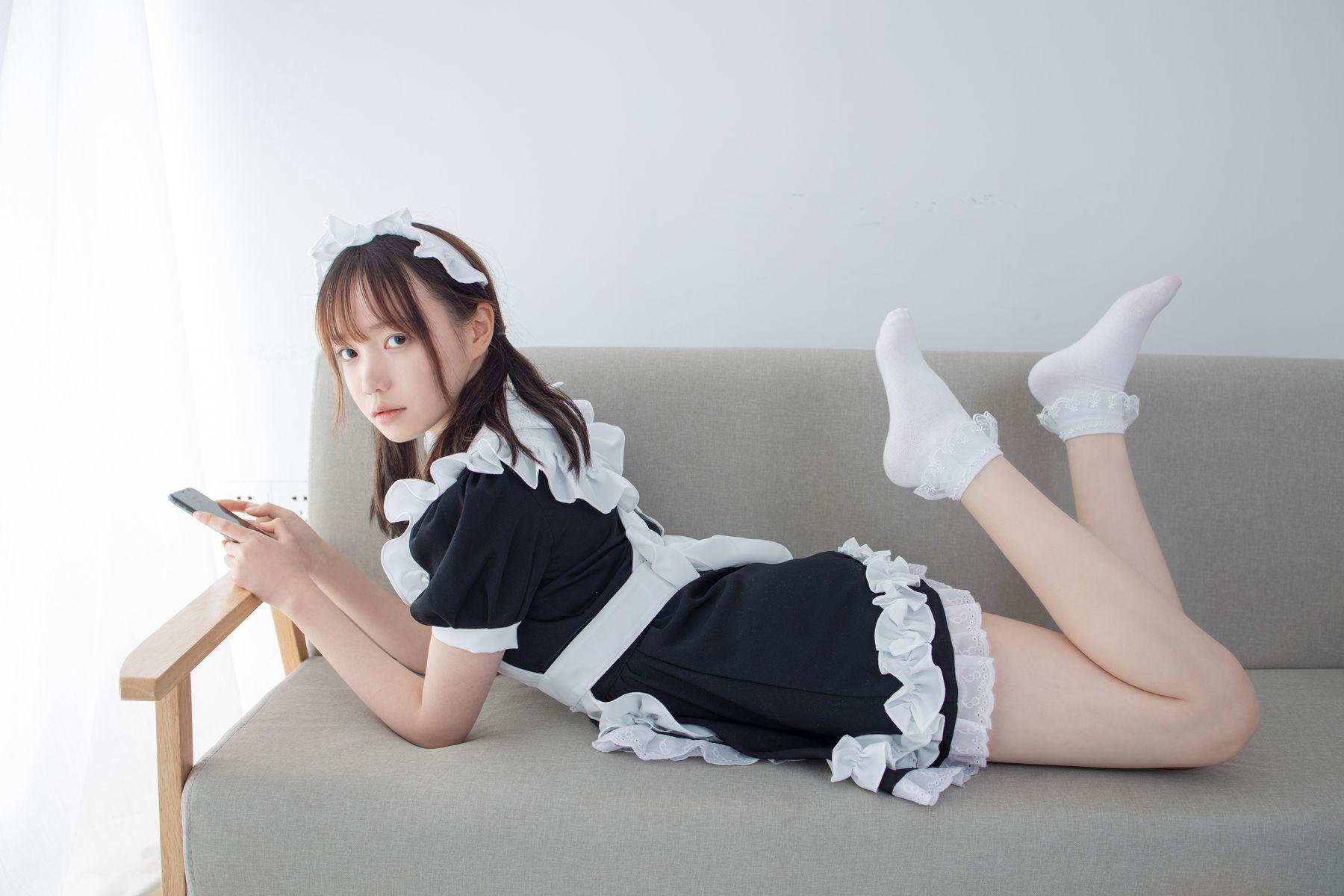 [森萝财团] JKFUN-051 Aika 百圆定制2-2 蕾丝花边短袜女仆 [32P]插图