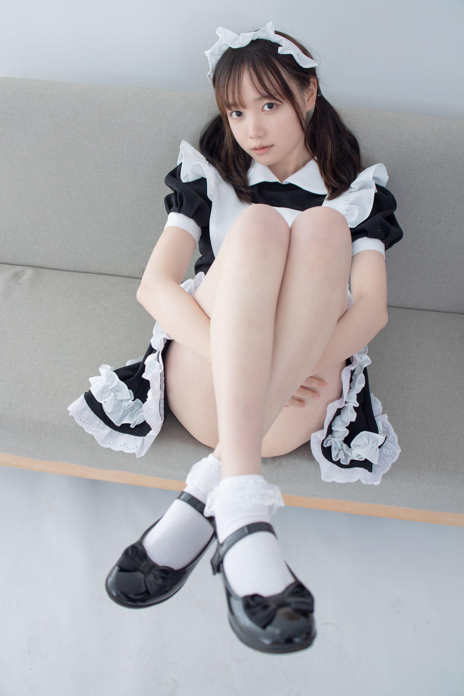 [森萝财团] JKFUN-051 Aika 百圆定制2-2 蕾丝花边短袜女仆 [32P]插图9