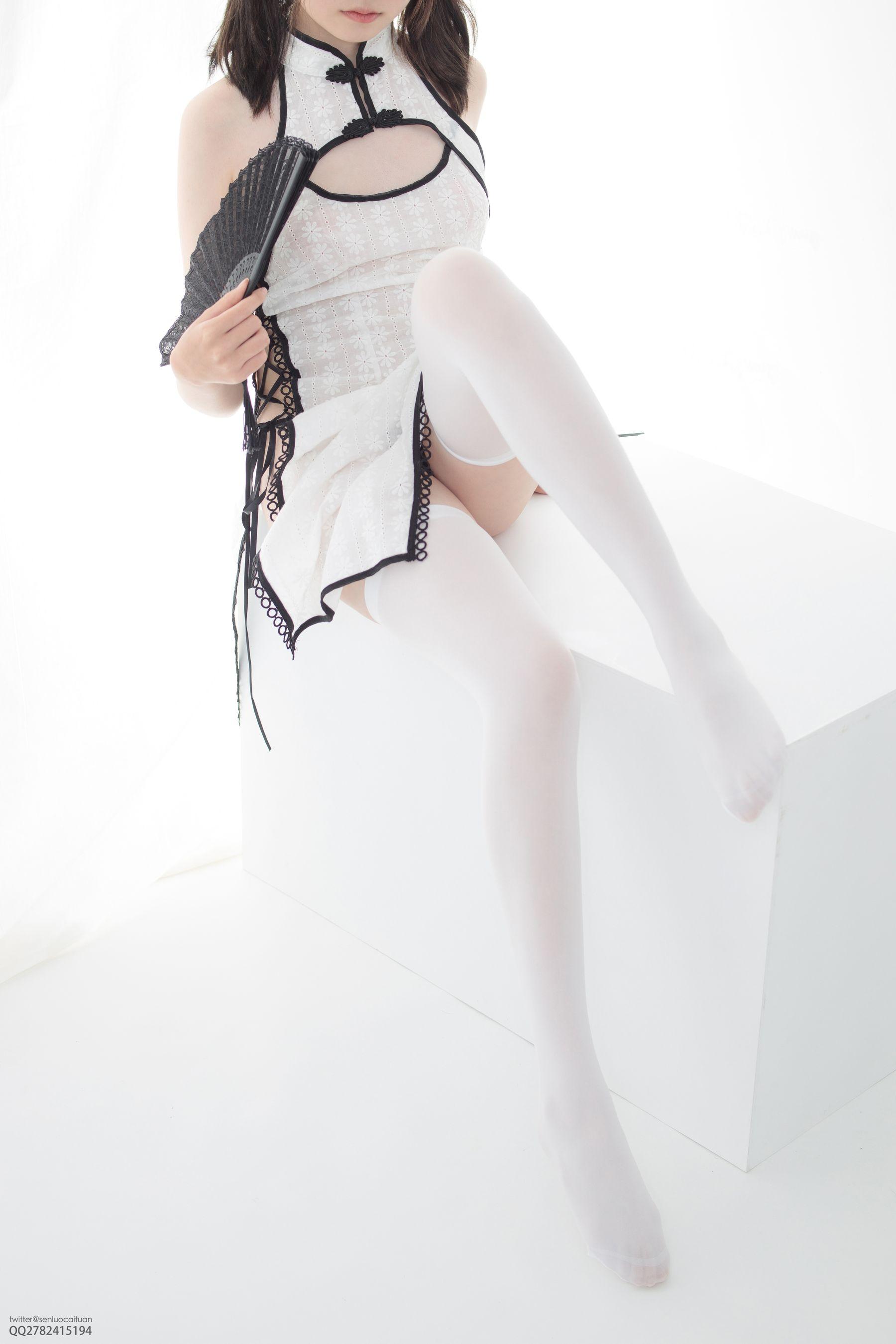 [森萝财团] JKFUN-035 Aika 高筒袜80D慵懒的旗袍 [108P]插图3