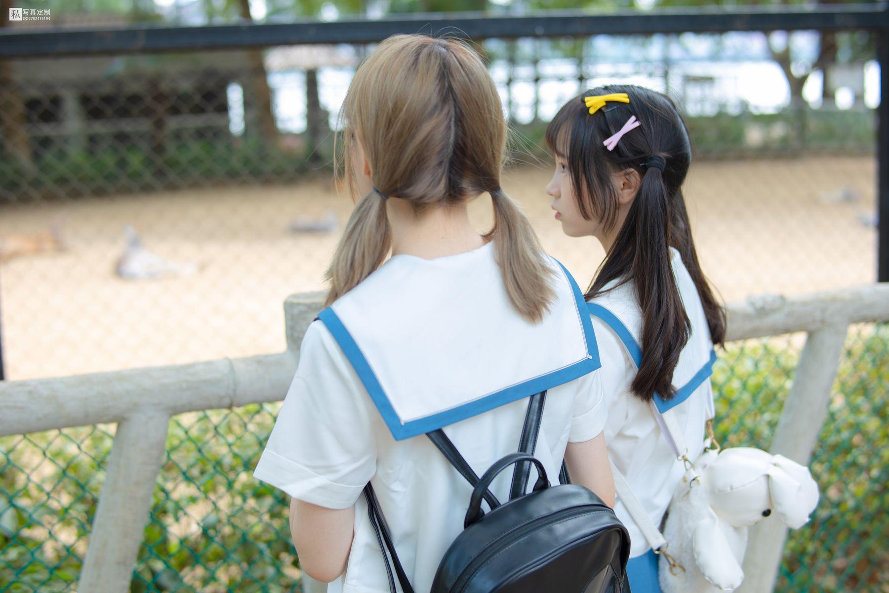 [森萝财团] JKFUN-025 默陌&Aika 80D白丝过膝袜两女一ZOO [93P]插图