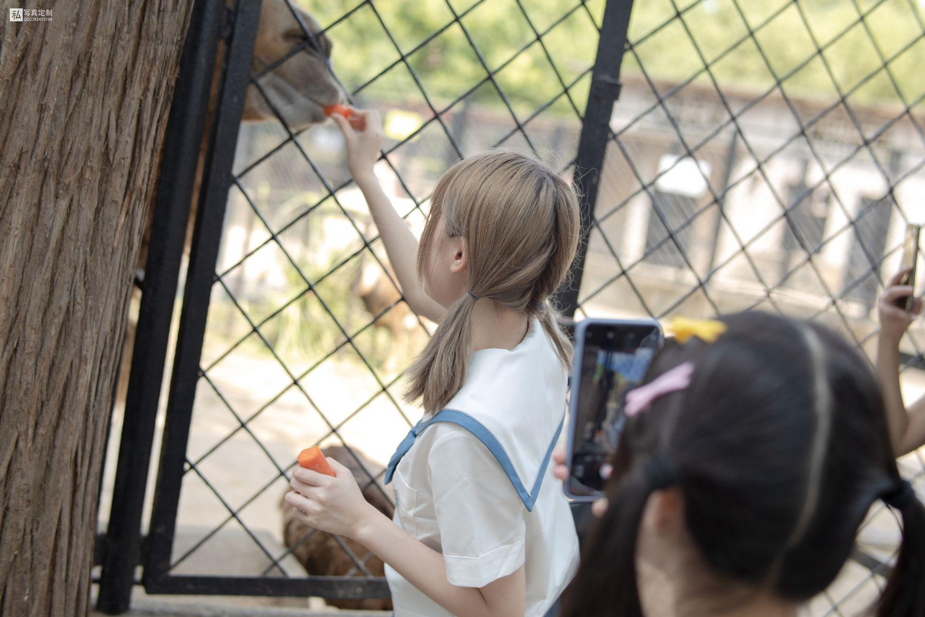 [森萝财团] JKFUN-025 默陌&Aika 80D白丝过膝袜两女一ZOO [93P]插图5