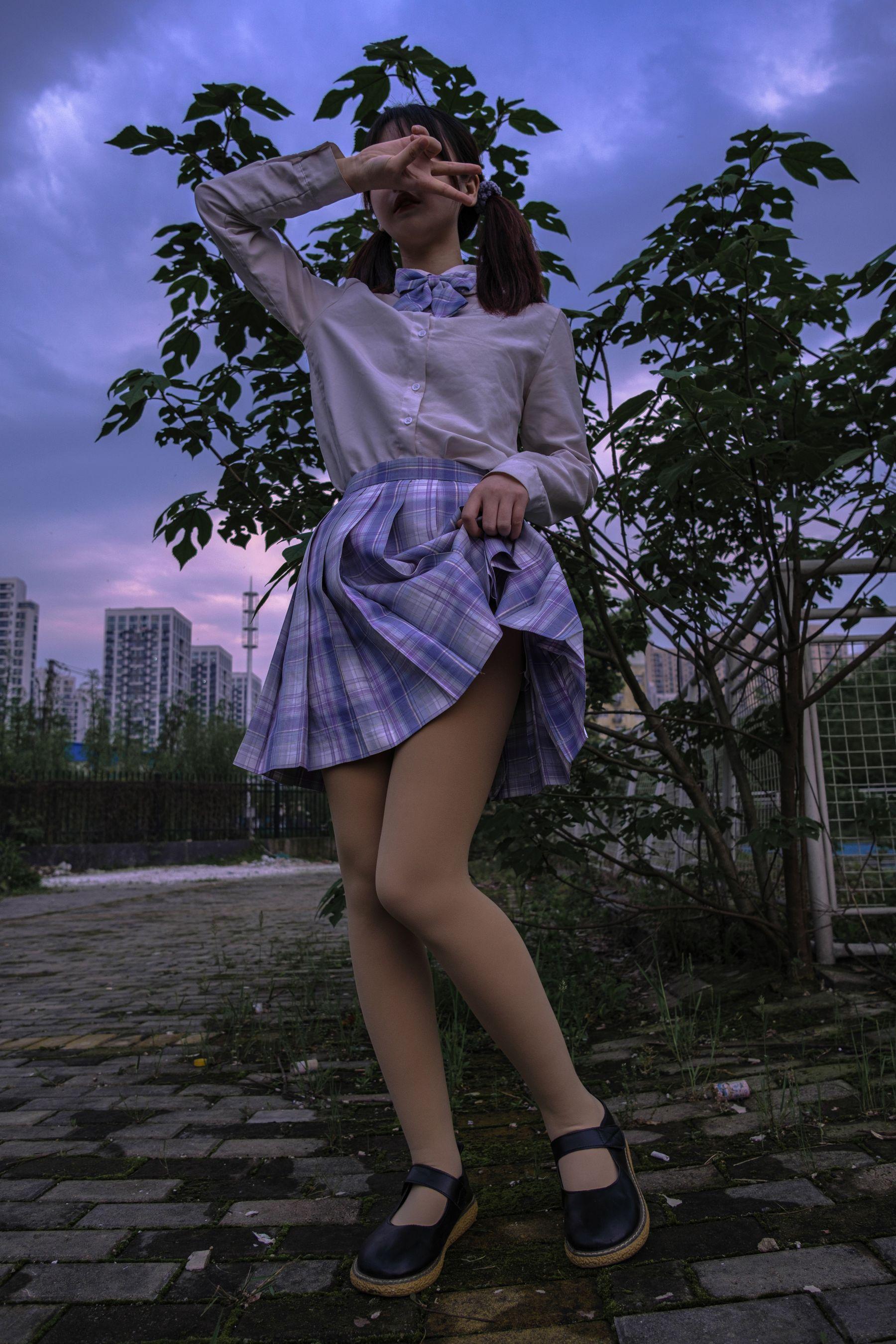 森萝财团 月下-001 小夜 肉丝 300D 真空 [76P]插图8