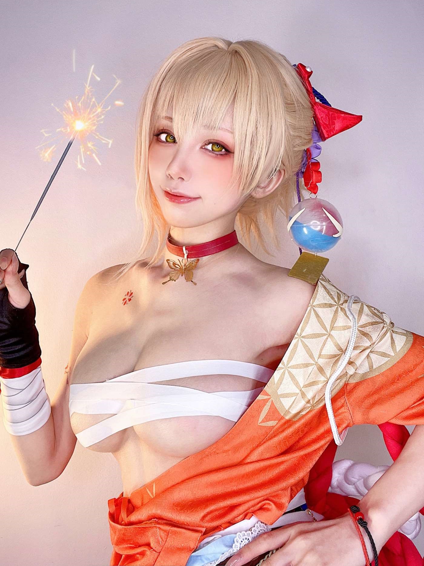 水淼aqua NO.121 Fantia 2021年11月-2022年10月套图合集(25套) [2022-08-17] ✨宵宮と花火 ✨[22P]插图1