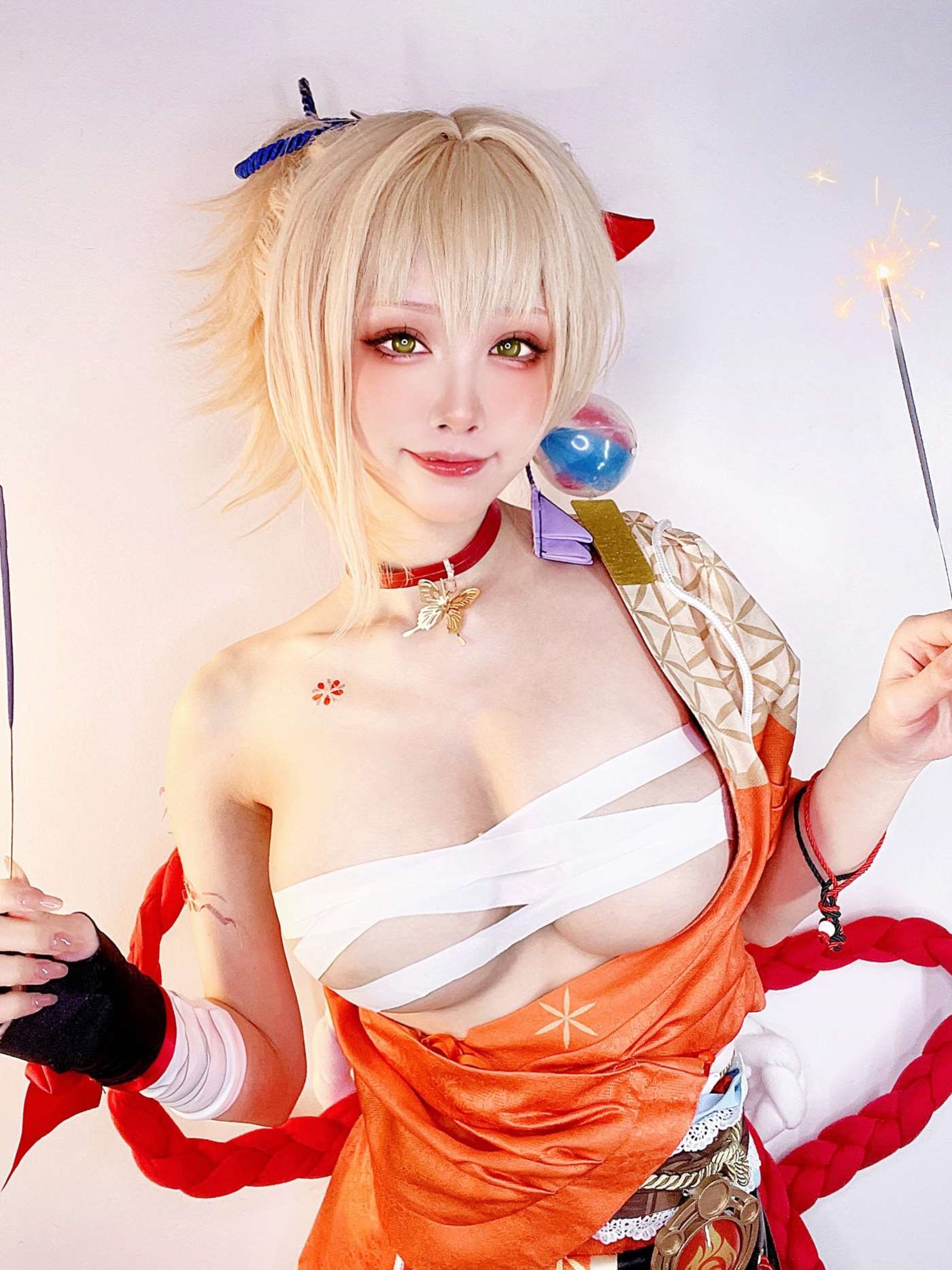 水淼aqua NO.121 Fantia 2021年11月-2022年10月套图合集(25套) [2022-08-17] ✨宵宮と花火 ✨[22P]插图2