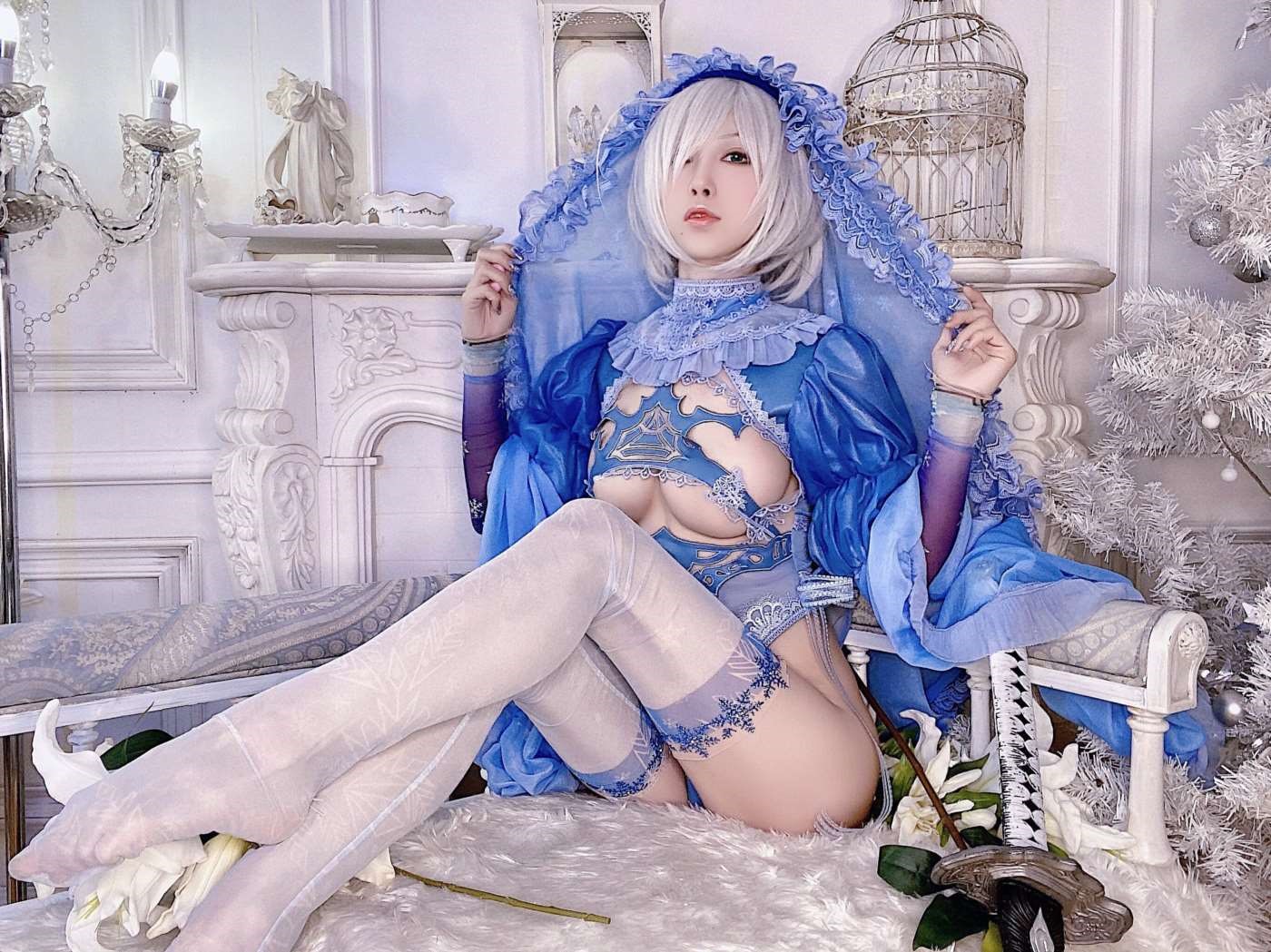 水淼aqua NO.121 Fantia 2021年11月-2022年10月套图合集(25套) [2021-12-18] ❄️Xmas 2b❄️[24P]插图1