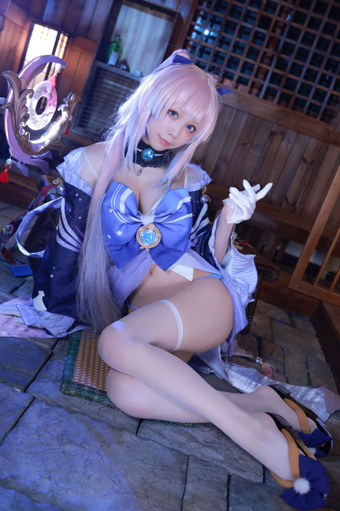 水淼aqua NO.121 Fantia 2021年11月-2022年10月套图合集(25套) [2022-01-31] 珊瑚宮心海（part1）[32P]插图1
