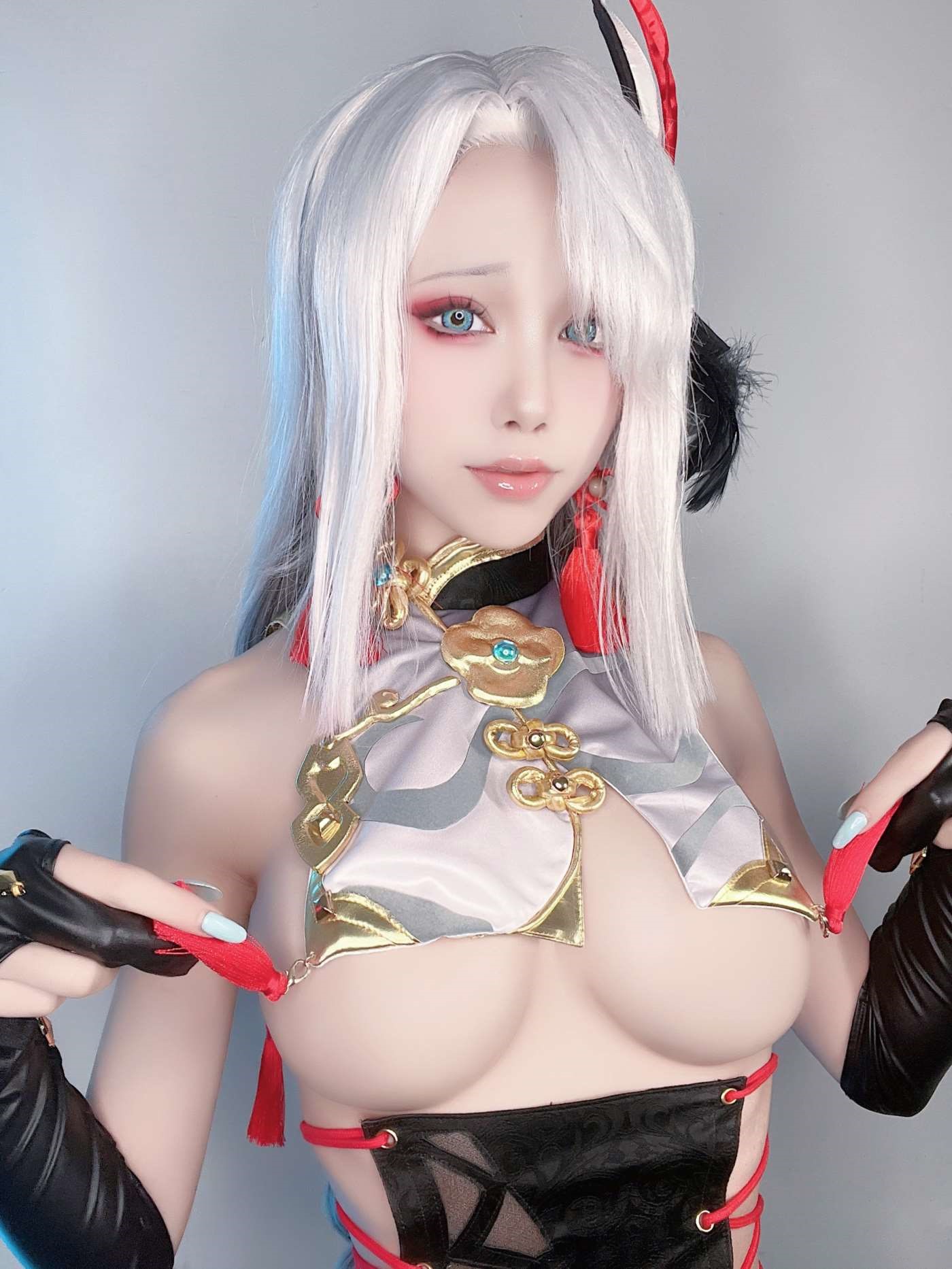 水淼aqua NO.121 Fantia 2021年11月-2022年10月套图合集(25套) [2022-03-13] ? 申鶴 旗袍 ?[20P]插图6