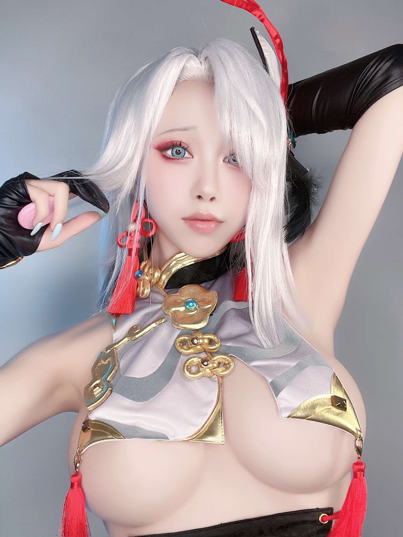 水淼aqua NO.121 Fantia 2021年11月-2022年10月套图合集(25套) [2022-03-13] ? 申鶴 旗袍 ?[20P]插图7