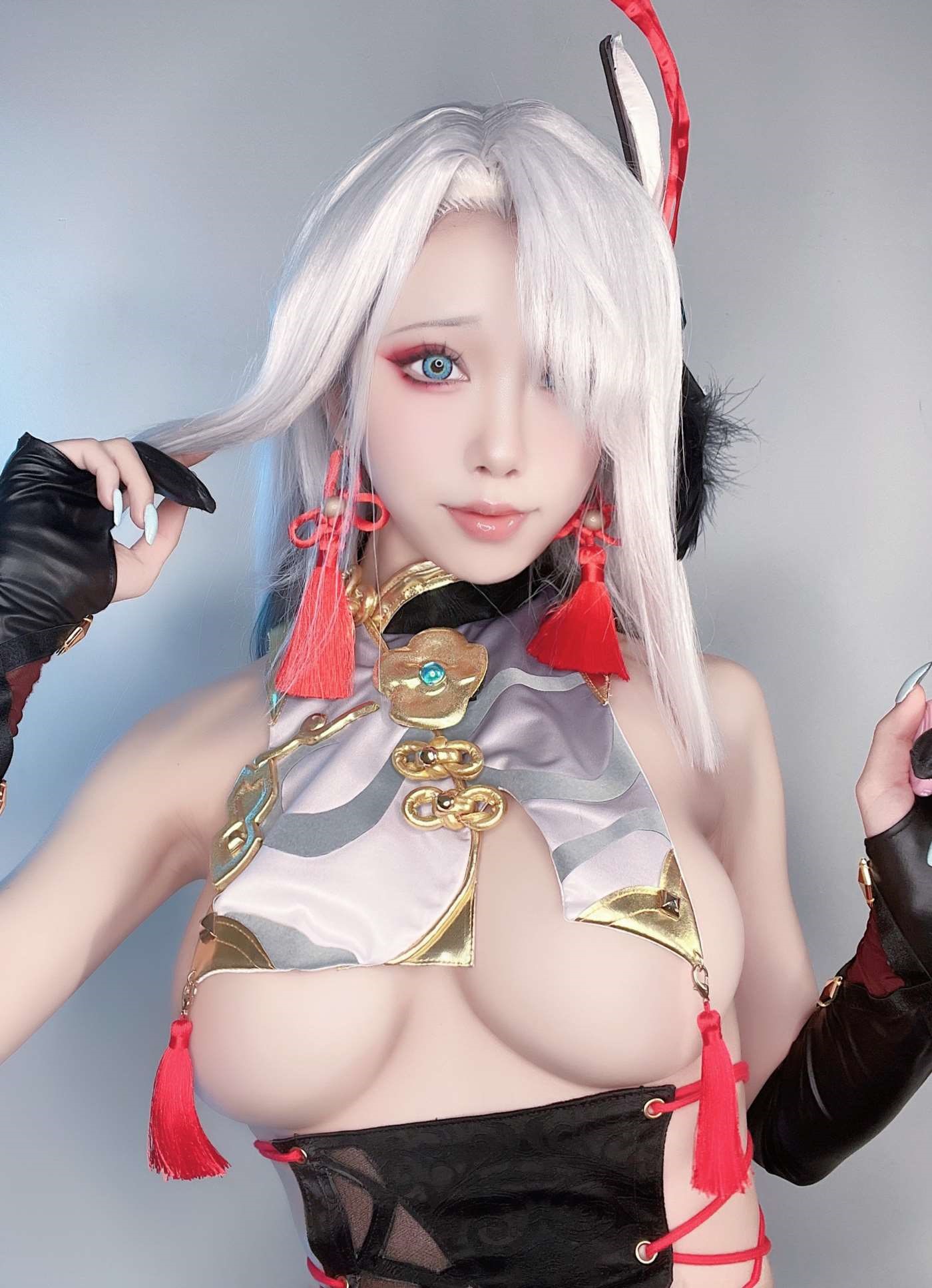 水淼aqua NO.121 Fantia 2021年11月-2022年10月套图合集(25套) [2022-03-13] ? 申鶴 旗袍 ?[20P]插图8