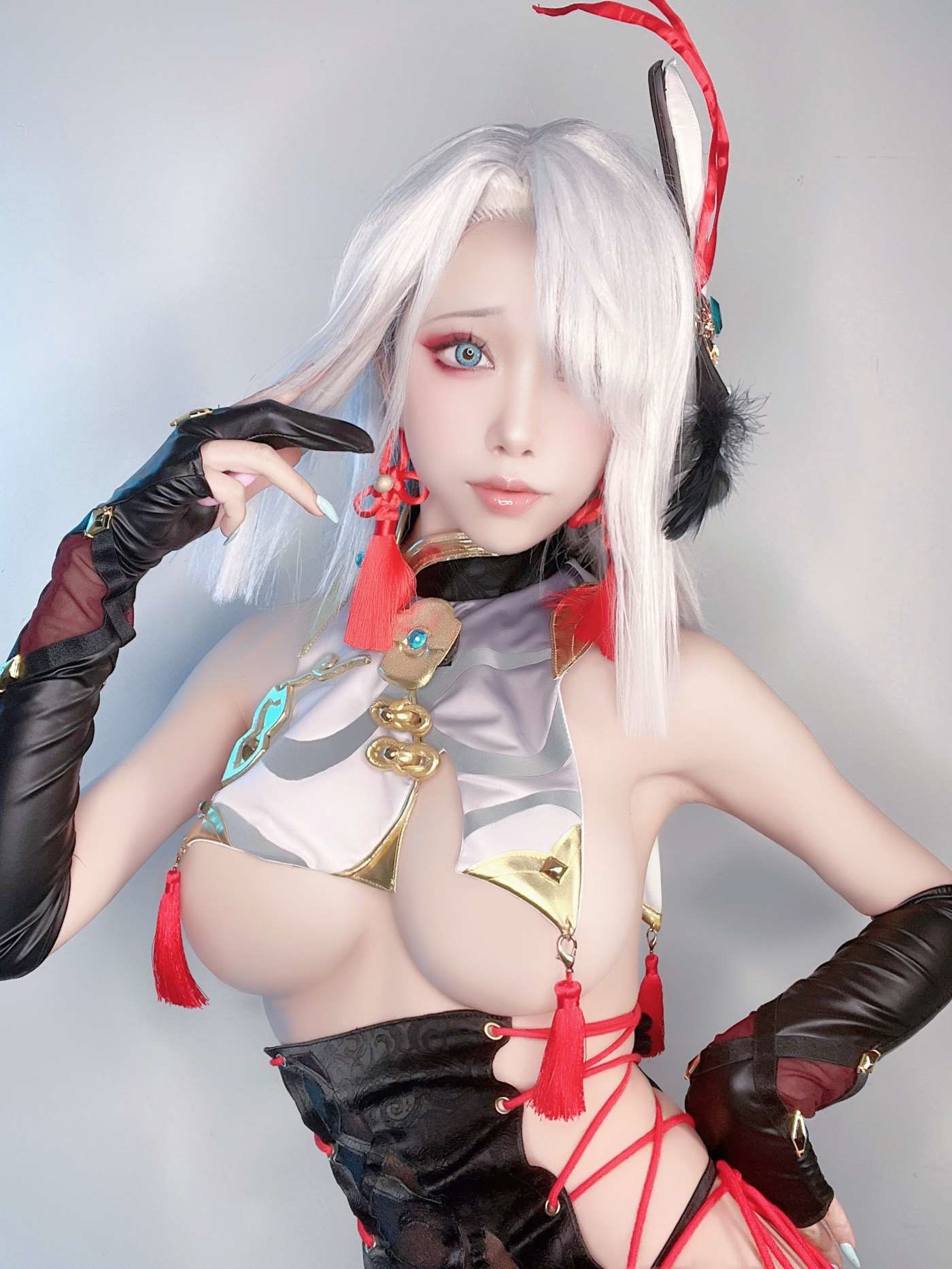 水淼aqua NO.121 Fantia 2021年11月-2022年10月套图合集(25套) [2022-04-15] ? 申鶴 旗袍 ?2[20P]插图7
