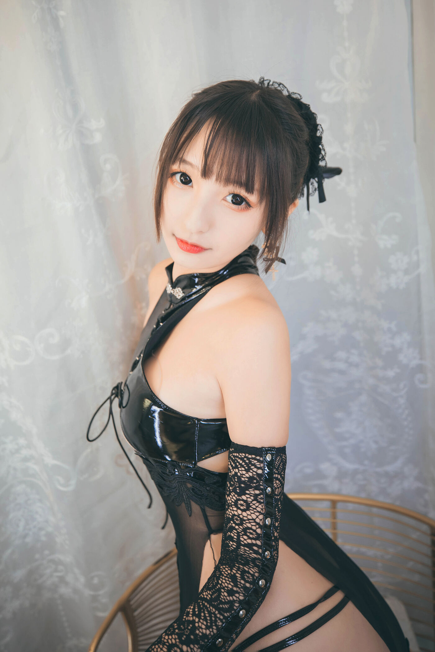 神楽坂真冬  風と月 黑白旗袍 [150P]插图1