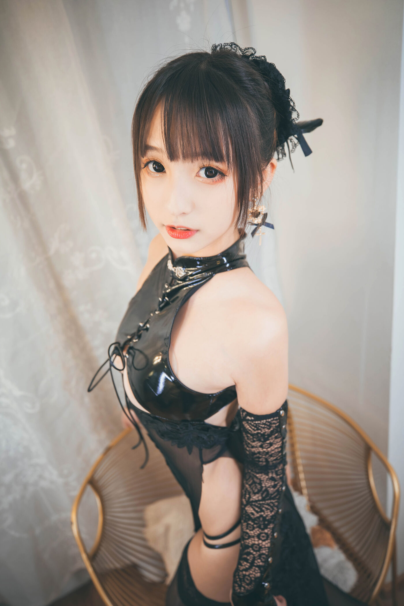 神楽坂真冬  風と月 黑白旗袍 [150P]插图4