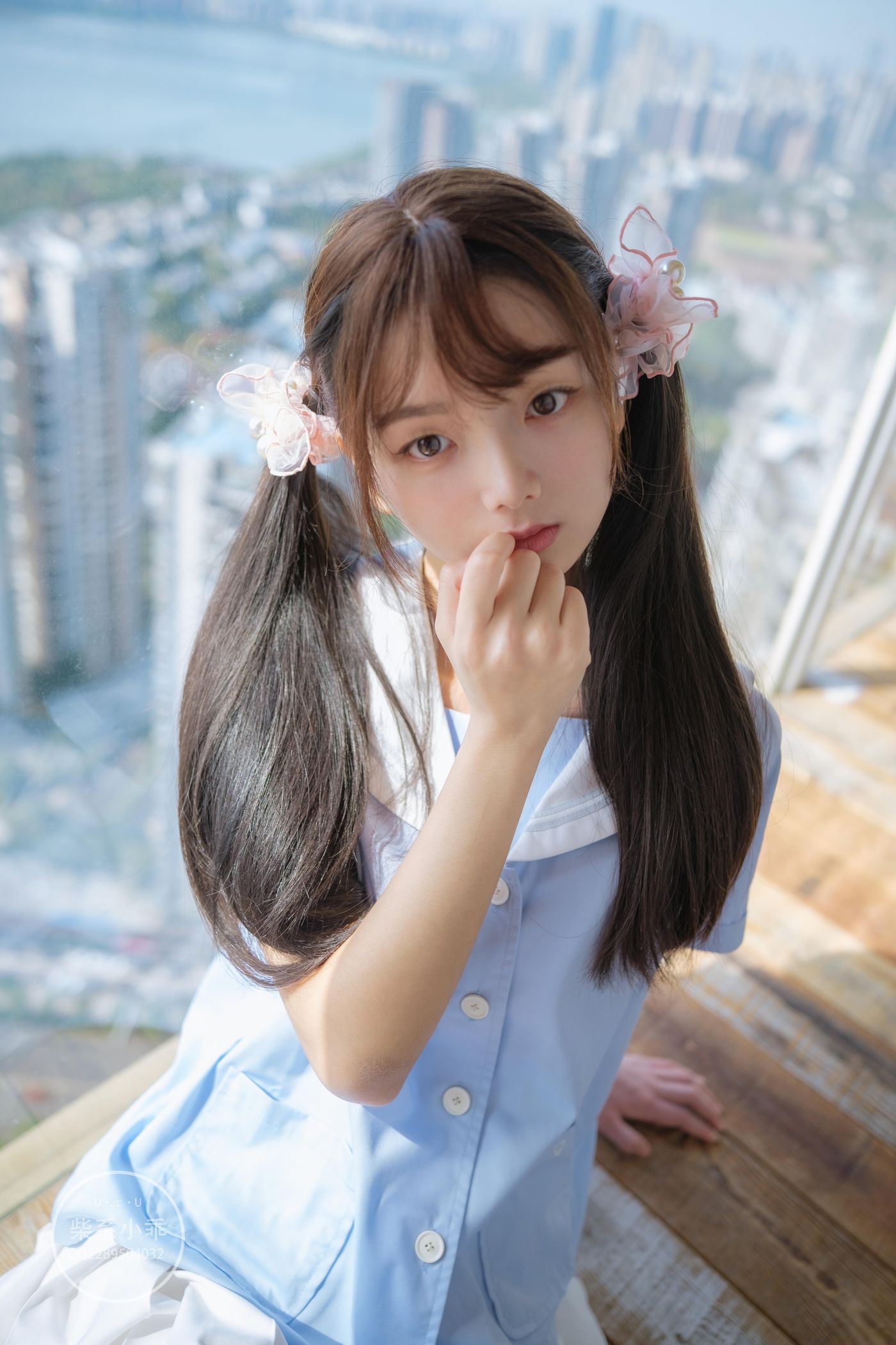 稚乖画册 晴空-01 白丝双马尾jk [79P]插图8