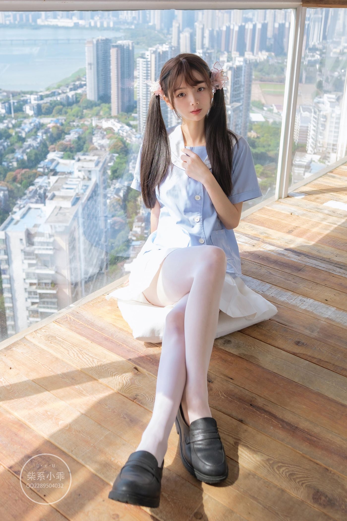 稚乖画册 晴空-01 白丝双马尾jk [79P]插图9