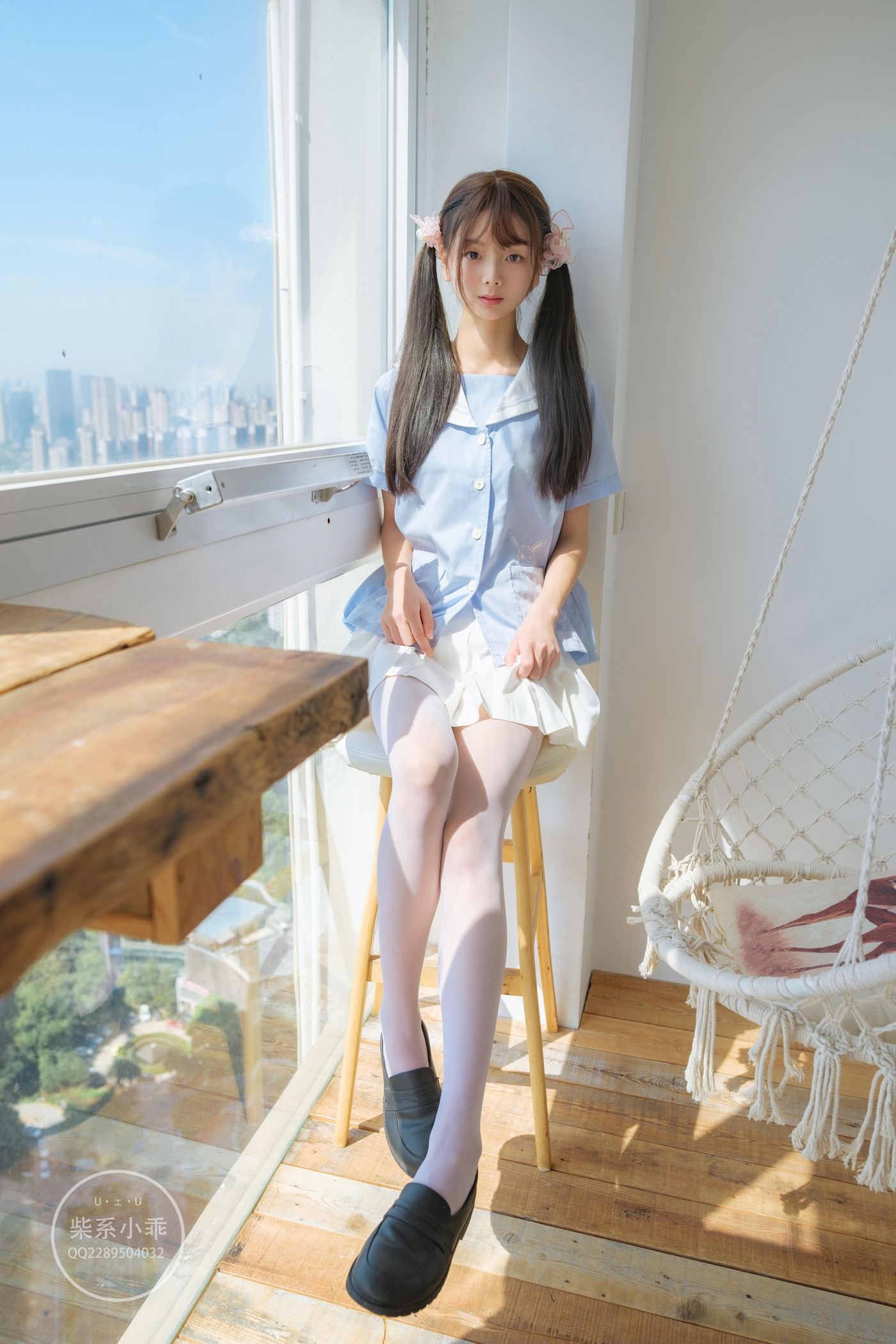 稚乖画册 晴空-01 白丝双马尾jk [79P]插图3