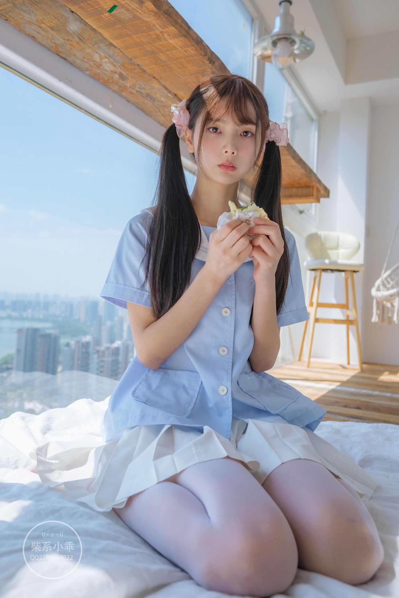 稚乖画册 晴空-01 白丝双马尾jk [79P]插图