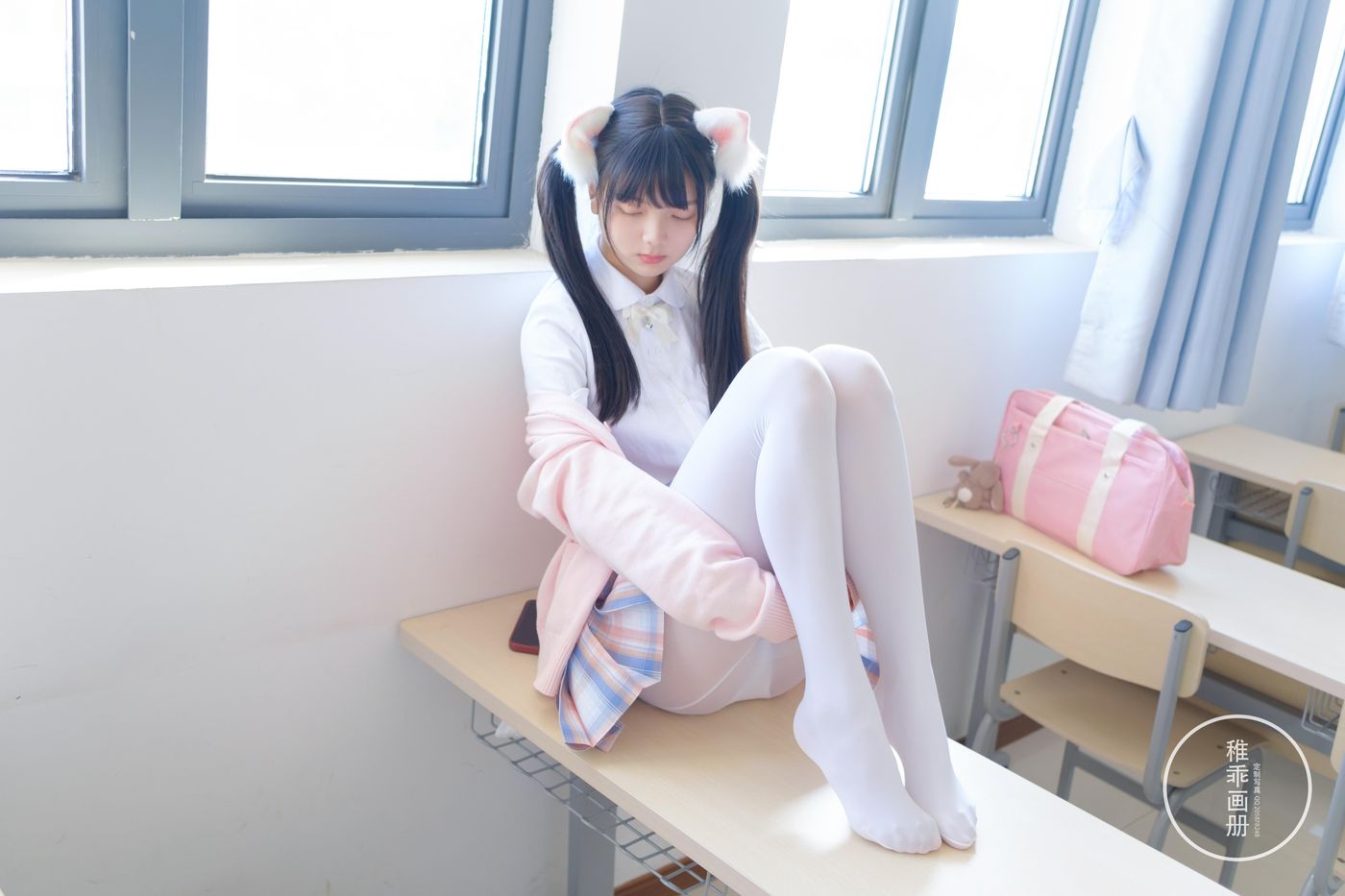 稚乖画册 晴空-04 夜夜 80D 白丝JK [63P]插图8