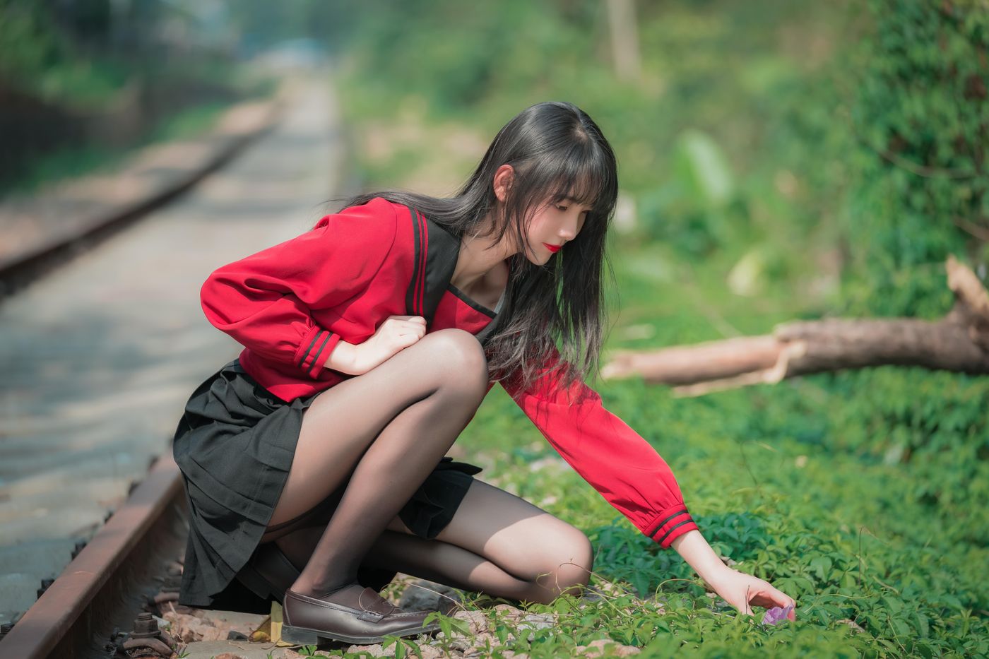 西呱呀呀呀 NO.001 铁轨成片 [47P]插图5