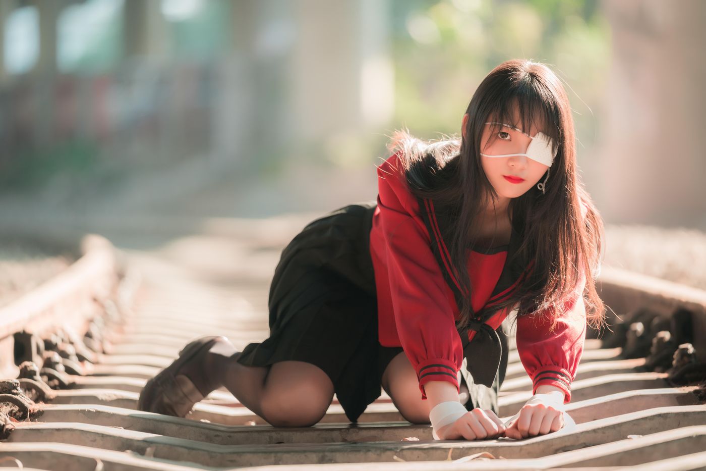 西呱呀呀呀 NO.001 铁轨成片 [47P]插图1
