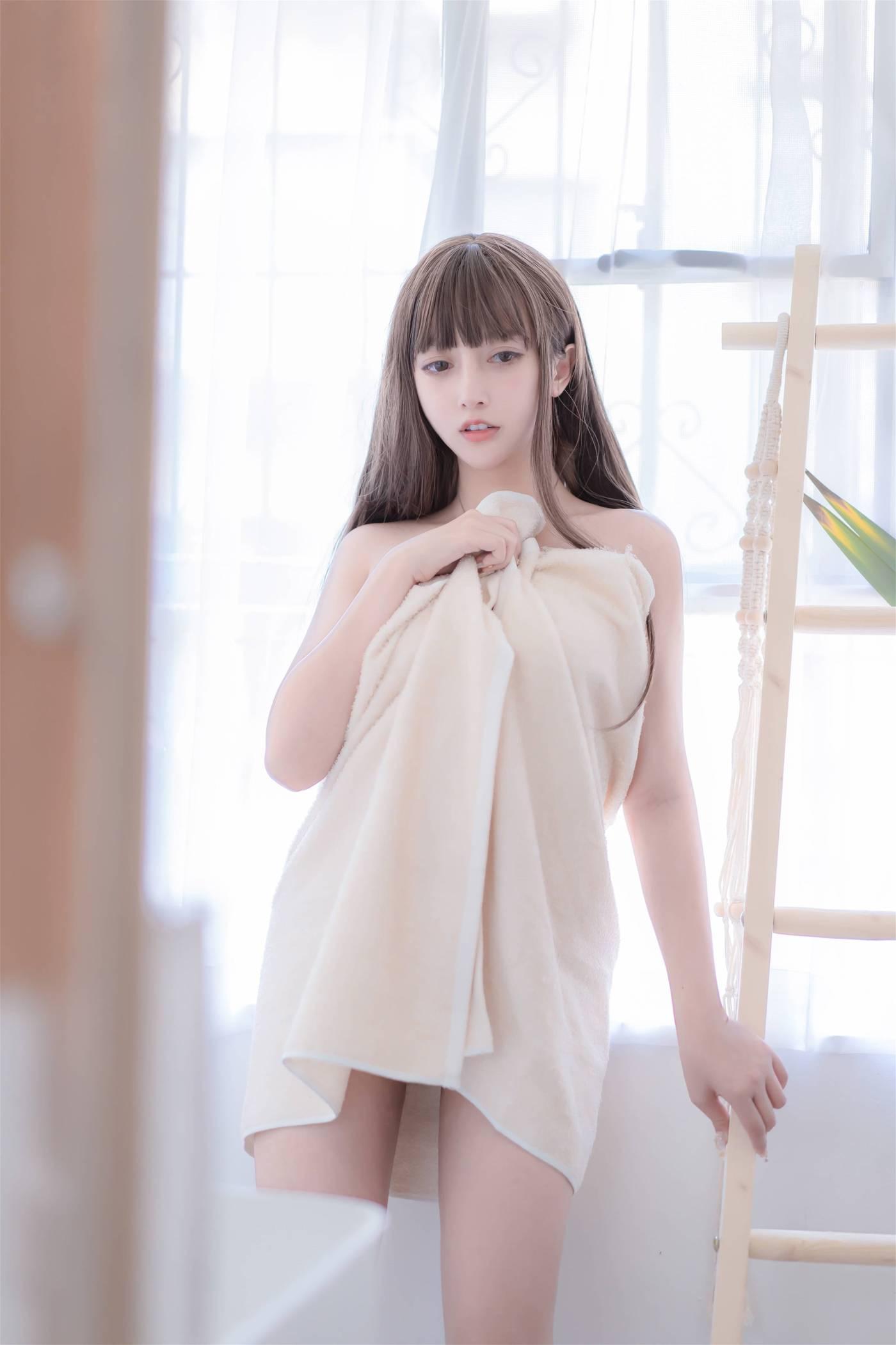 过期米线线喵 – NO.81 浴巾 [30P]插图3