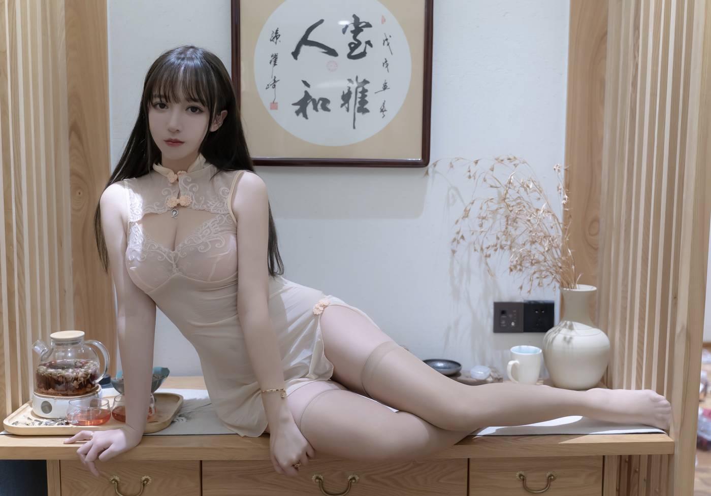 过期米线线喵 – NO.119 水下旗袍 [61P]插图6