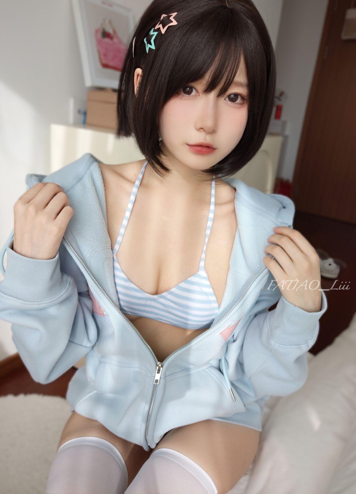 迷之呆梨 NO.028 fantia 2022年12月合集-2022-12-03 青と白 [22P]插图5