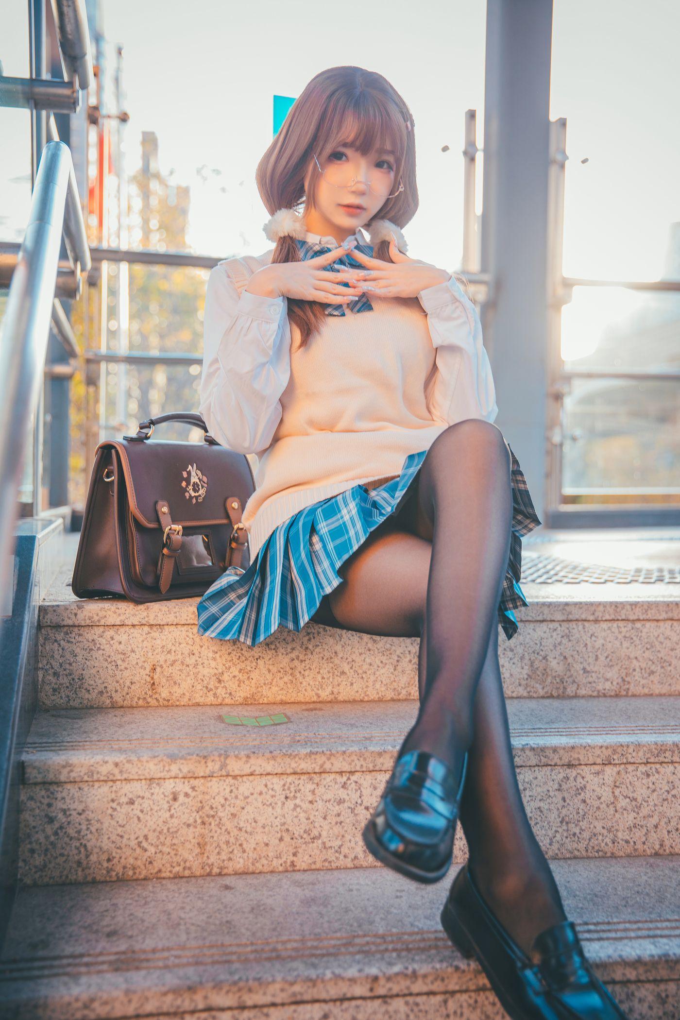 雪晴Astra NO.037 JK夕阳[25P]插图1