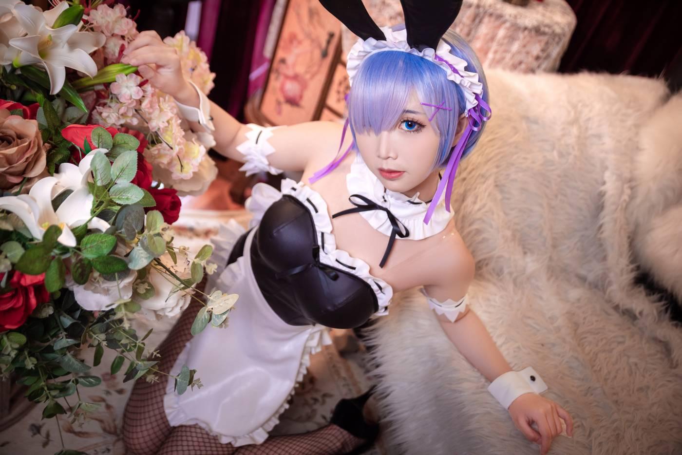面饼仙儿 – NO.58 网袜蕾姆 [27P]插图9