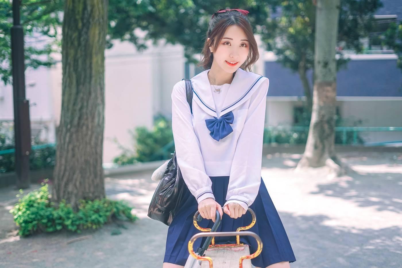黑川 NO.36 真爱版日本旅拍追加(14套) -单马尾制服31p[10P]插图6