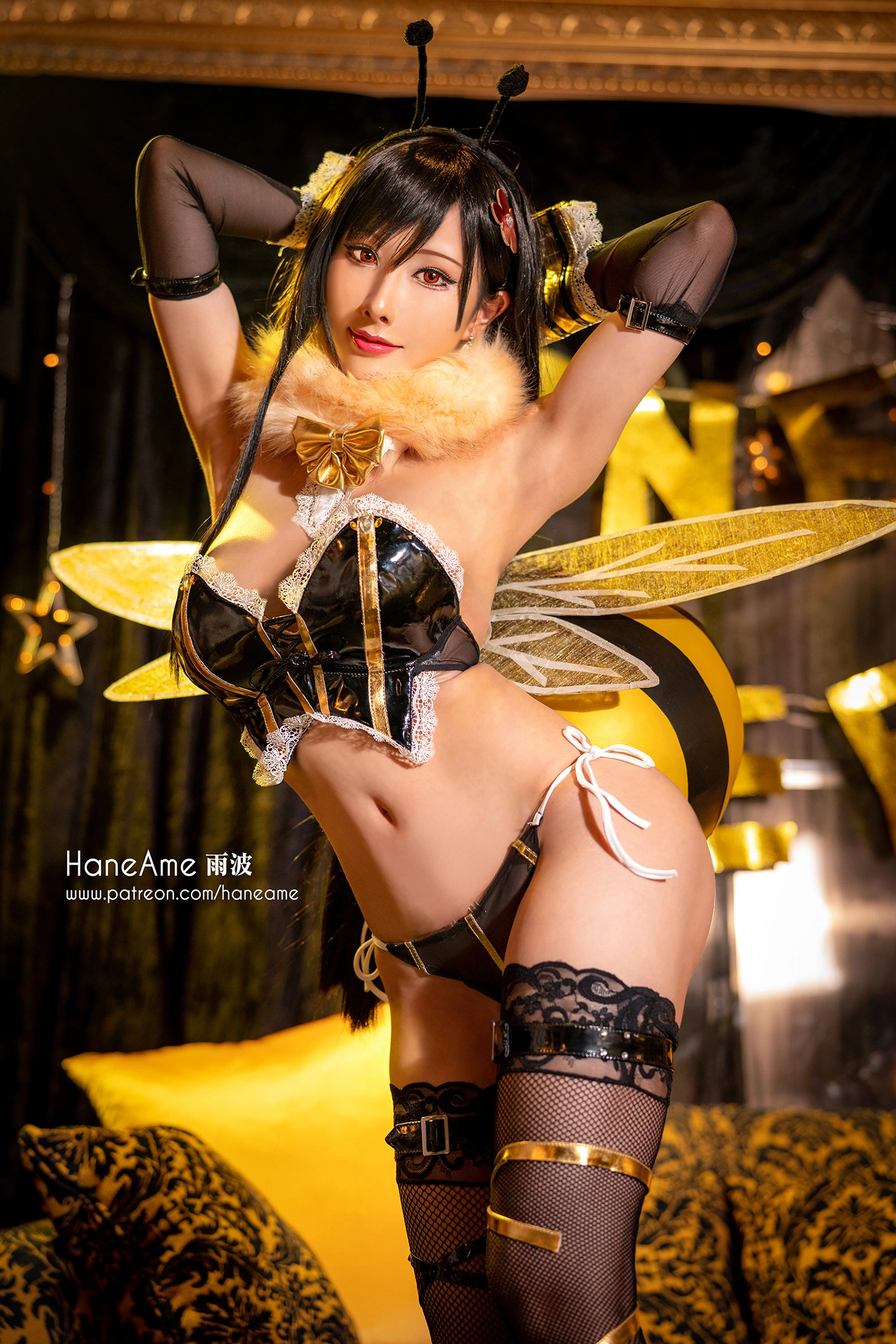 雨波_HaneAme - NO.100 09月Final Fantasy_Tifa_honey bee_蜜蜂 1