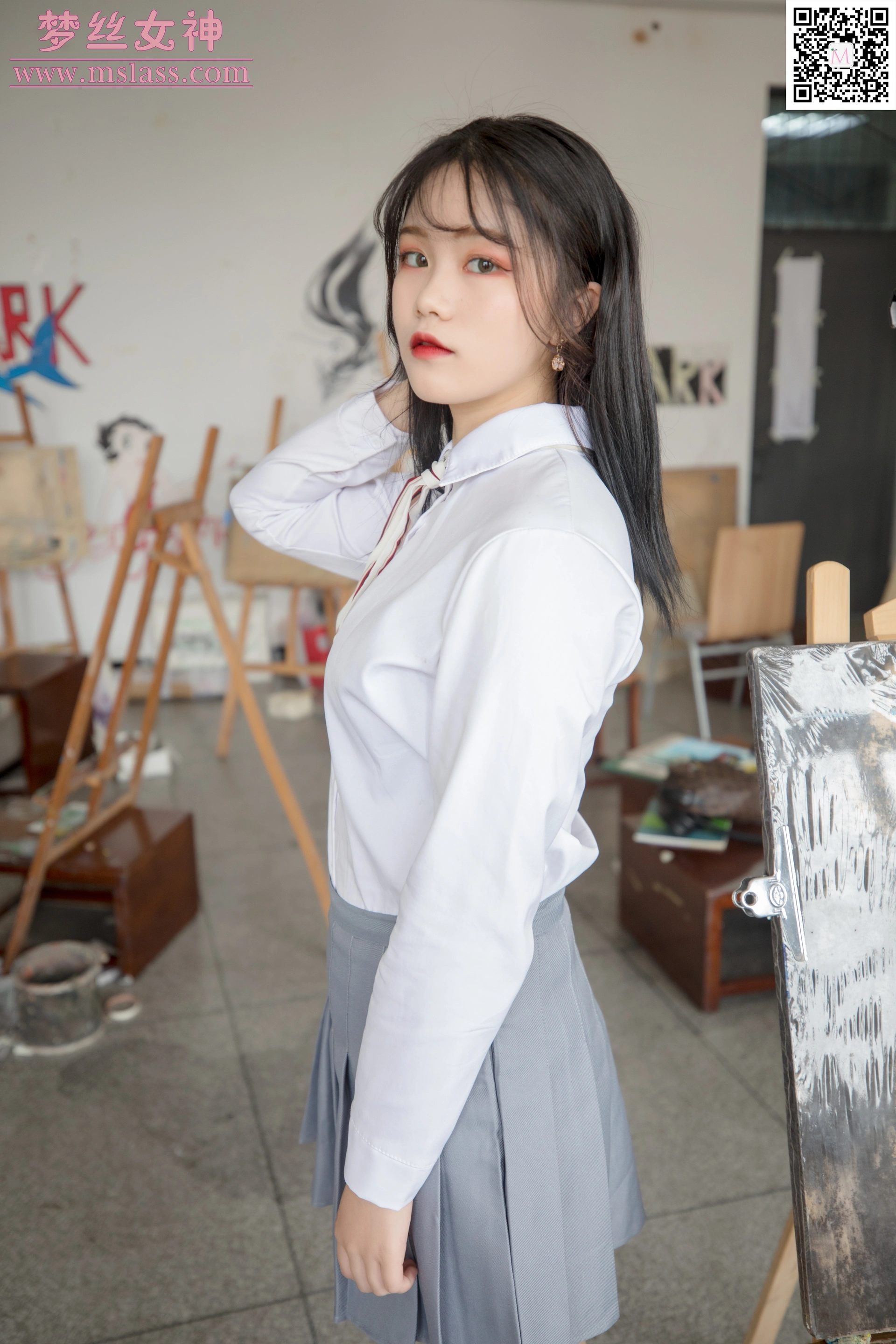 MSLASS梦丝女神 - 2019.09.25 NO.048 恬恬 画室乖乖女 1