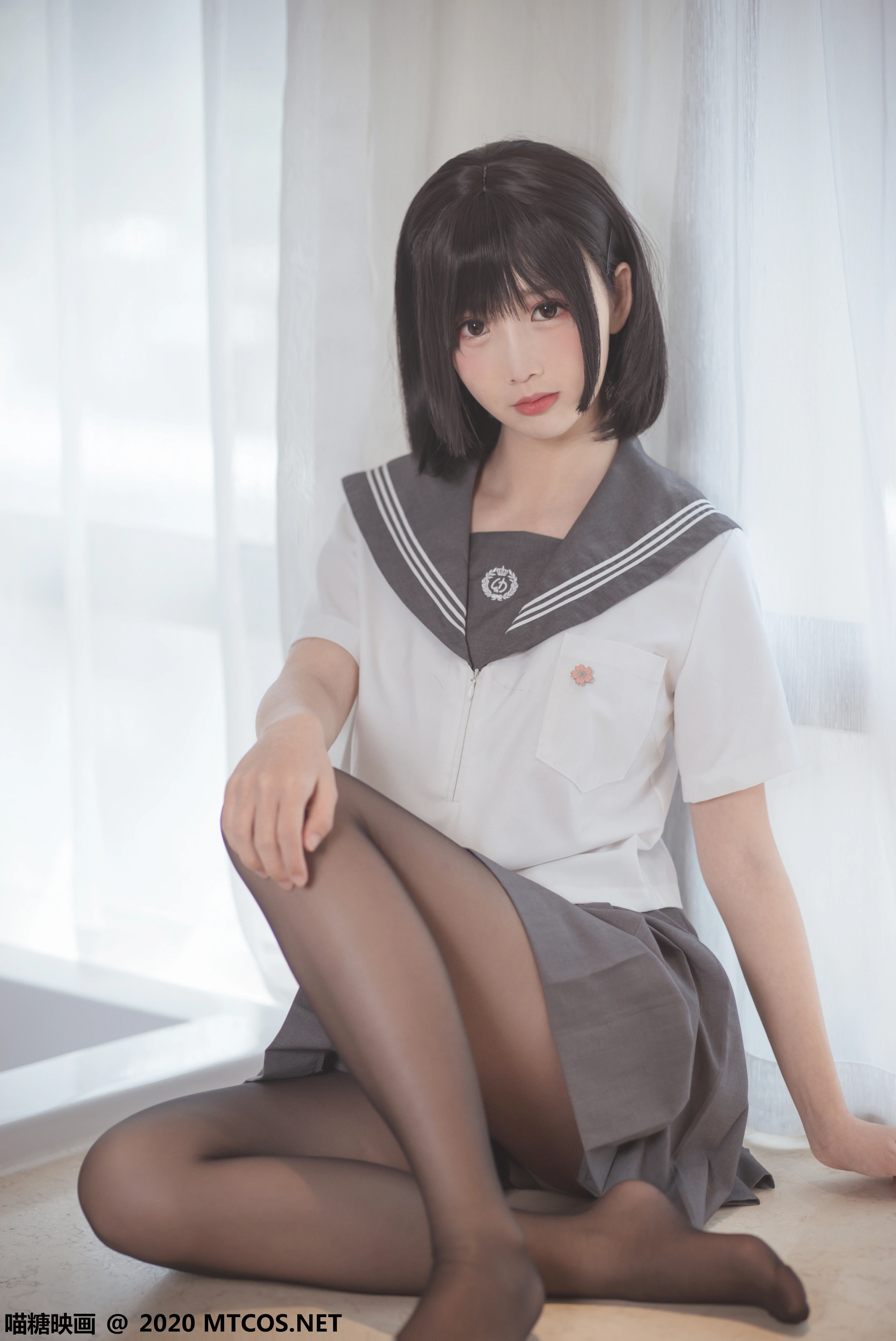喵糖映画 - JKL.017 黑丝JK制服 0