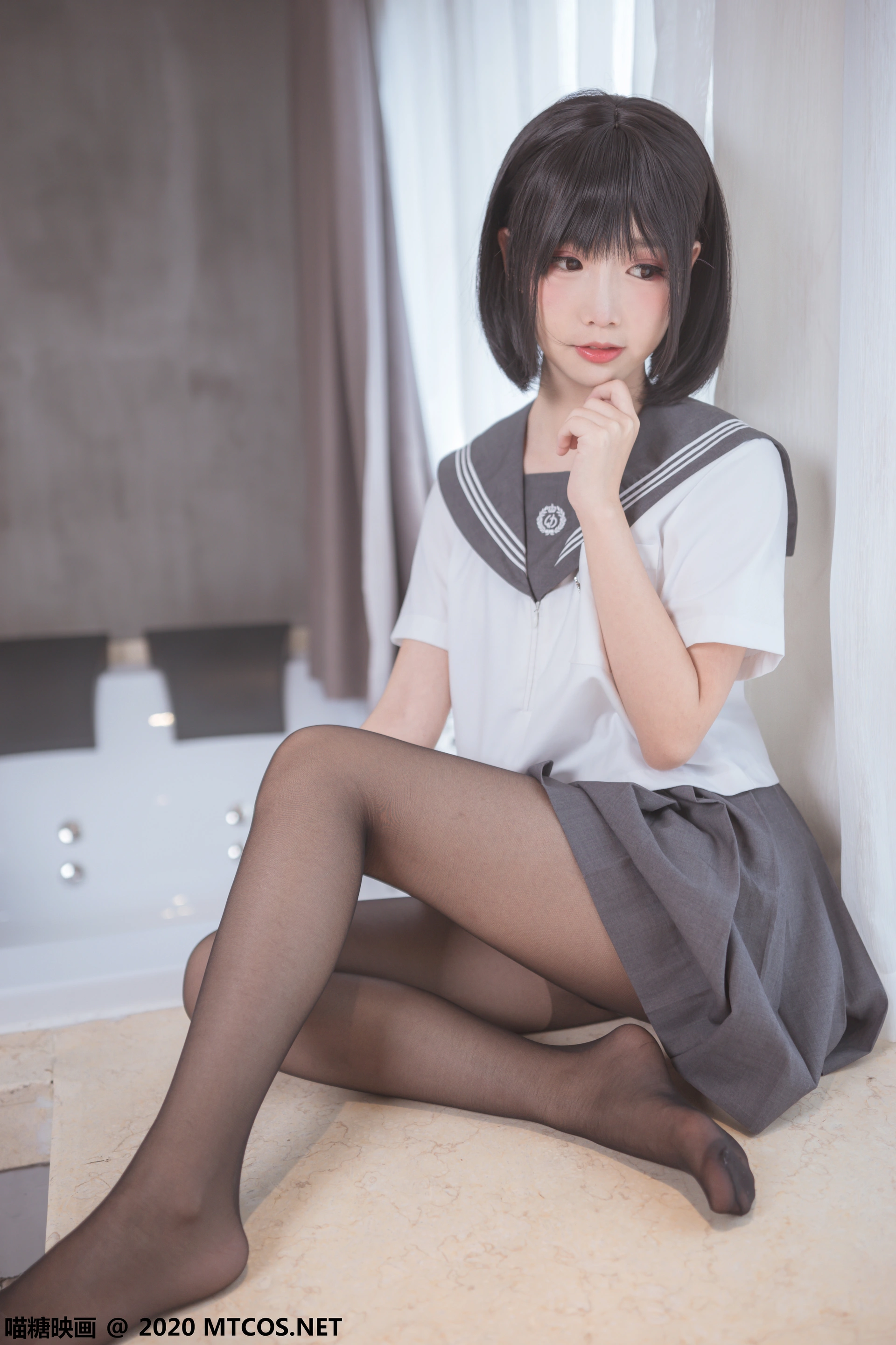 喵糖映画 - JKL.017 黑丝JK制服 2