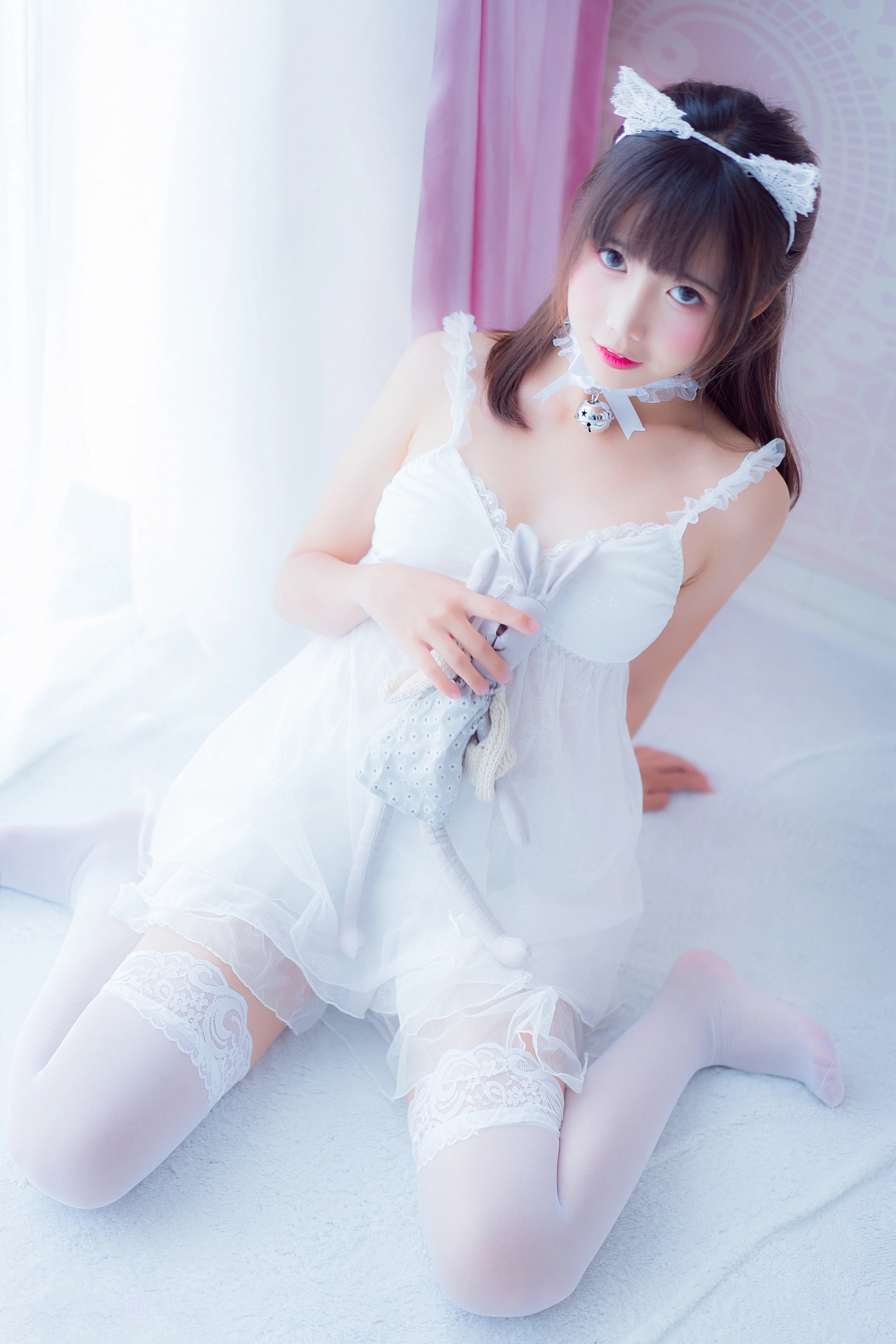 喵糖映画 - VOL.415 白裙少女 0