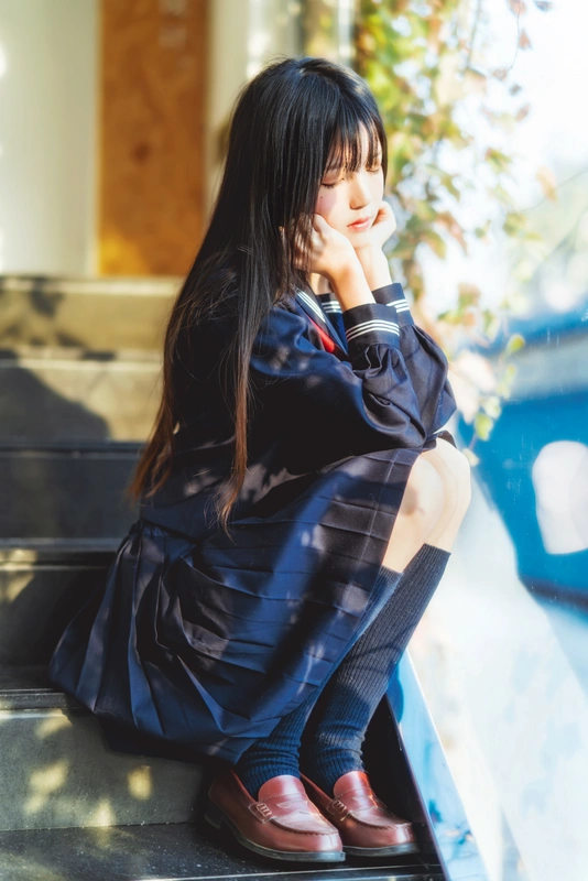 桜桃喵 - NO.040 小小少女 黑色水手服 7
