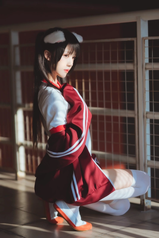 桜桃喵 - NO.054 未熟2 红色体操服 13